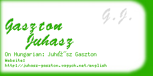 gaszton juhasz business card